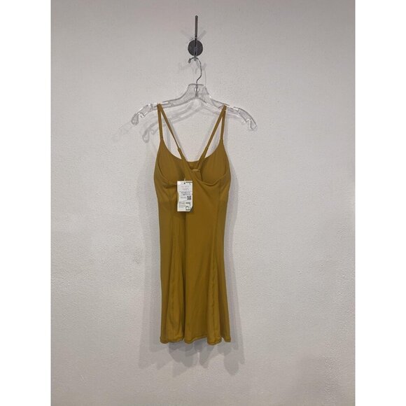 Halara In My Feels Everyday Dress Womens Medium Yellow Ur So Golden New - Picture 4 of 4